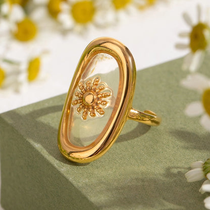 Sunshine Resin Open Ring