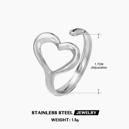 Taylor Heart Open Rings