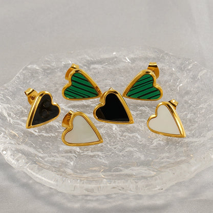 Eva Heart Stud Earrings