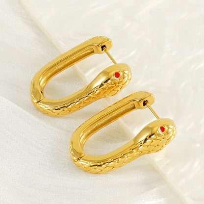 King Cobra Hoop Earrings