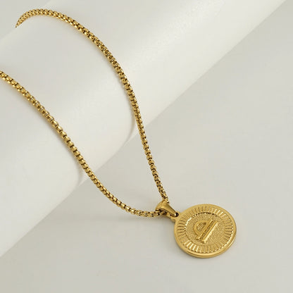 Coin Golden Zodiac Pendant Necklace