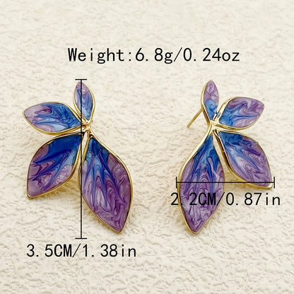 Fairy Flower Enamel Stud Earrings