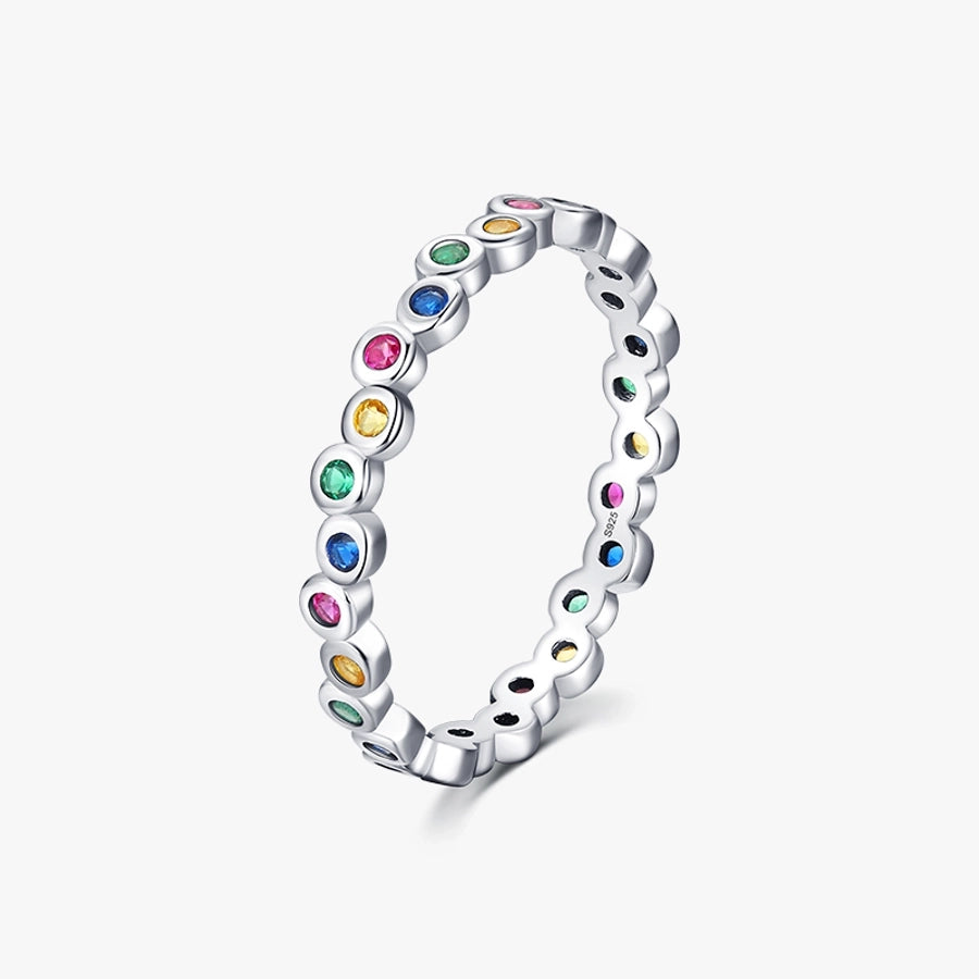 Retro Bubble Silver Band Ring