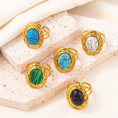 Estelle Gemstone Open Rings