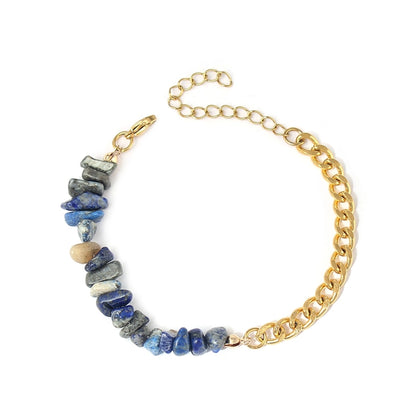 Natural Gemstone Chain Bracelet