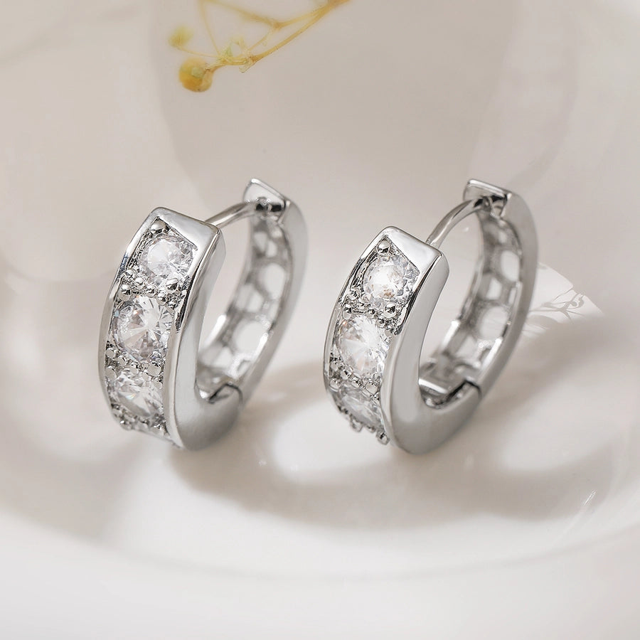 Clarisse Zircon Hoop Earrings