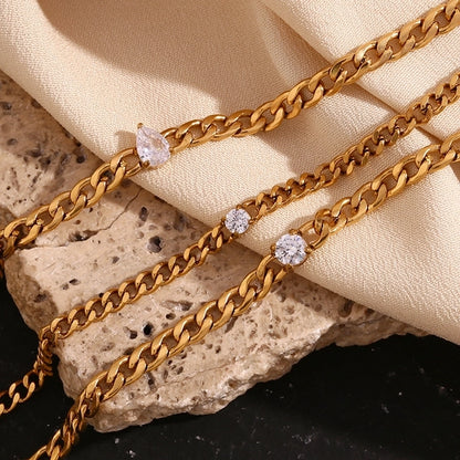 Cuban Crystal Chain Bracelet