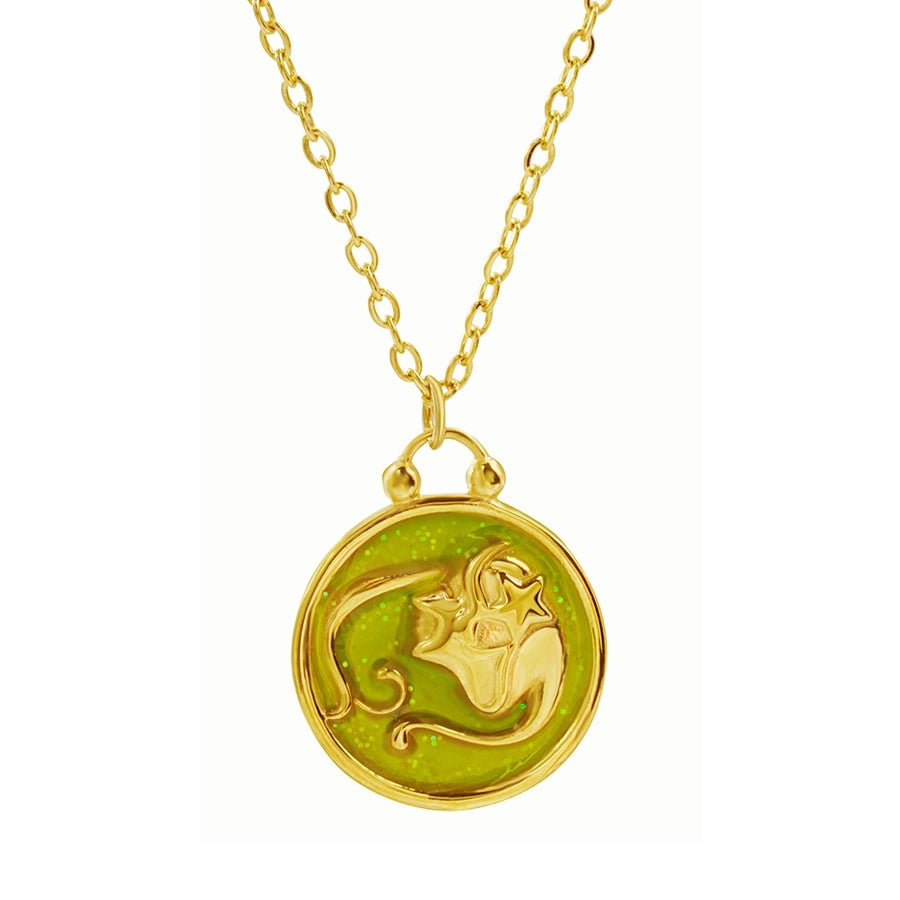 Fabiana Enamel Zodiac Pendant Necklace