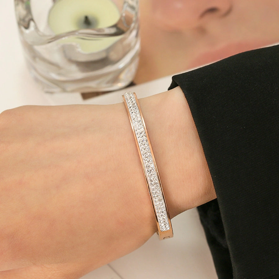 Minimalist Zircon Bangle Bracelets