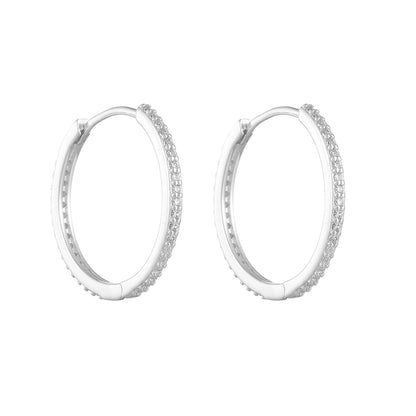 Dainty 925 Silver Hoop Earrings