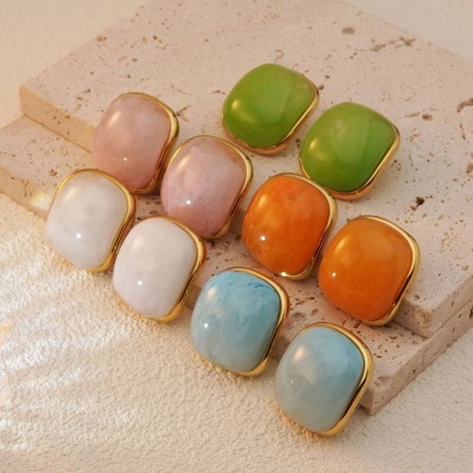 Vera Resin Stud Earrings