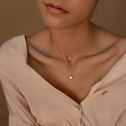 Minimalist Guiding Star Layered Necklace