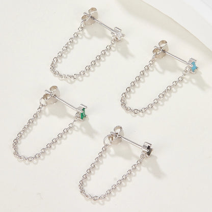 Veronica Chain Stud Earrings