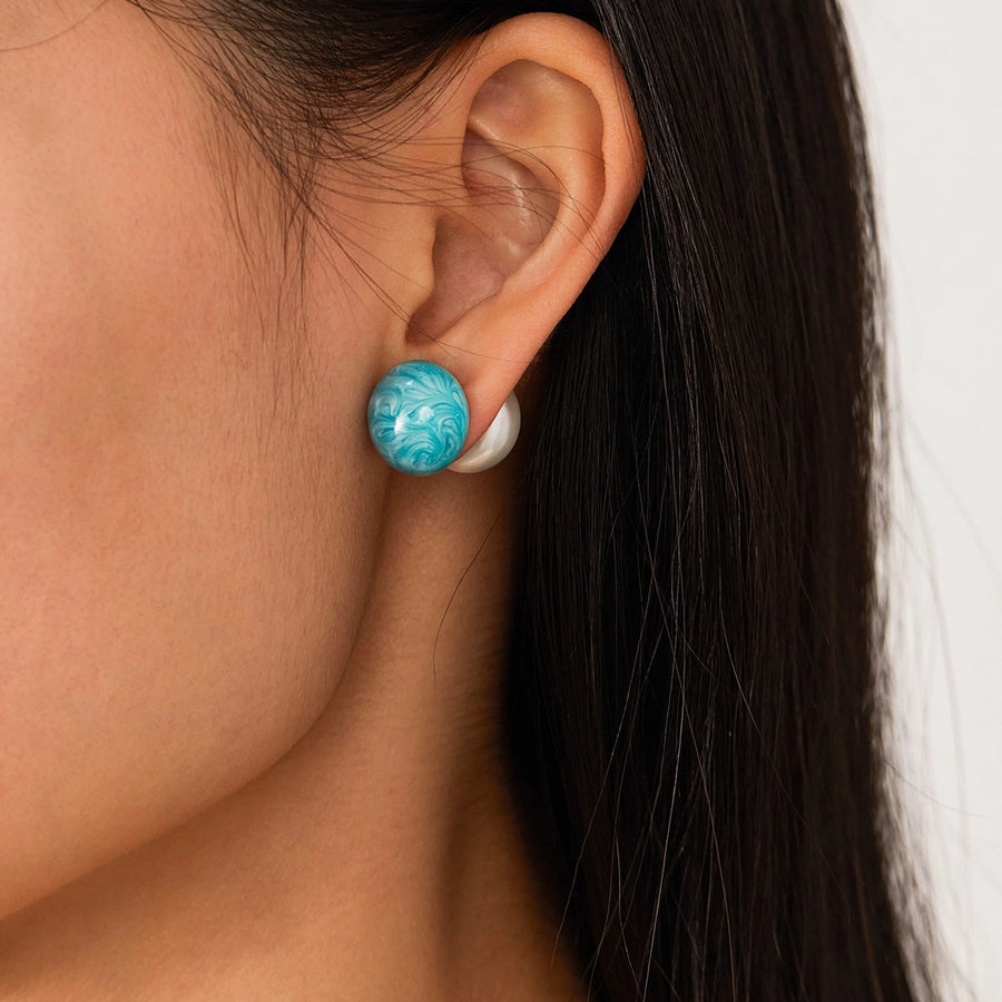 French Sea Stud Earrings