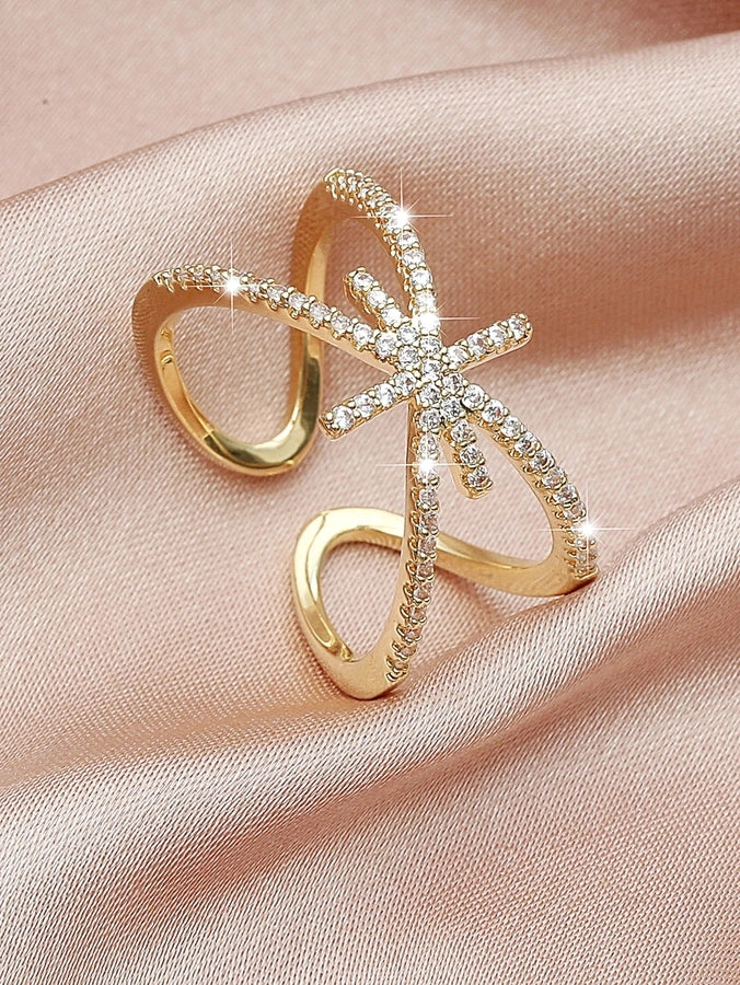 Crystal Star Open Ring