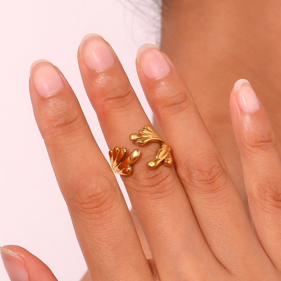 Dainty Fluid Statement Open Ring