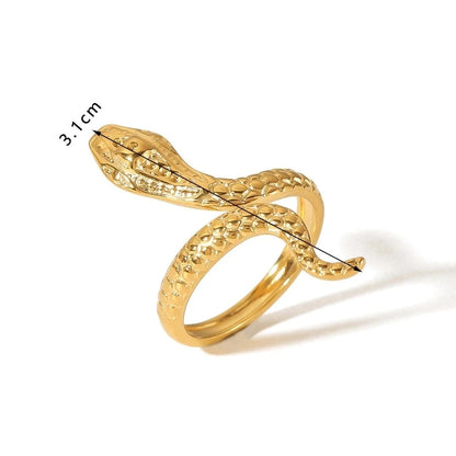 Golden Snake Open Rings