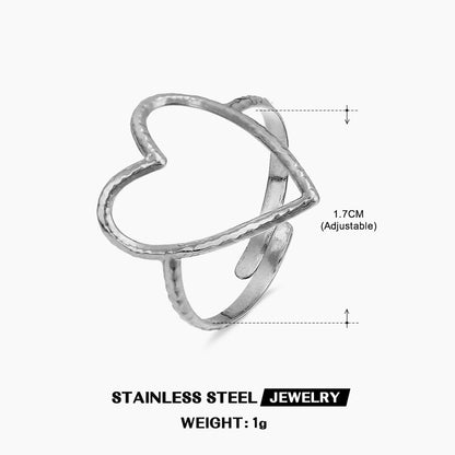 Taylor Heart Open Rings