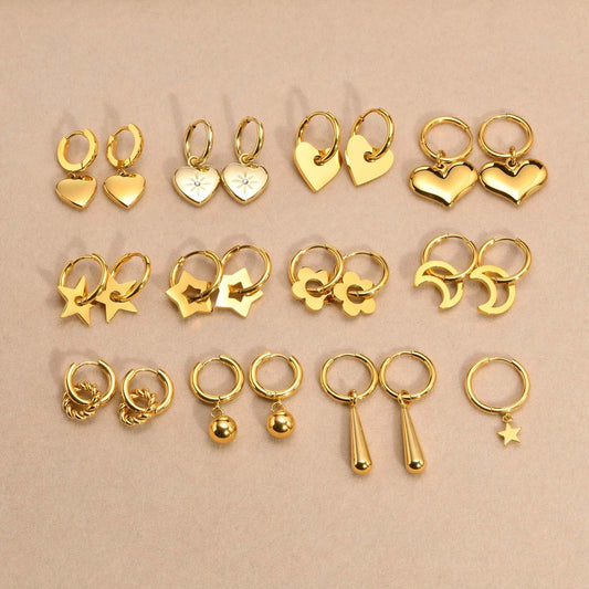 Cameron Dainty Charm Hoop Earrings