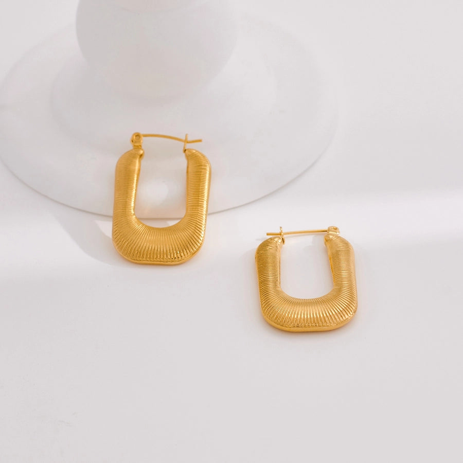 Textured Gold Hoop Earrings