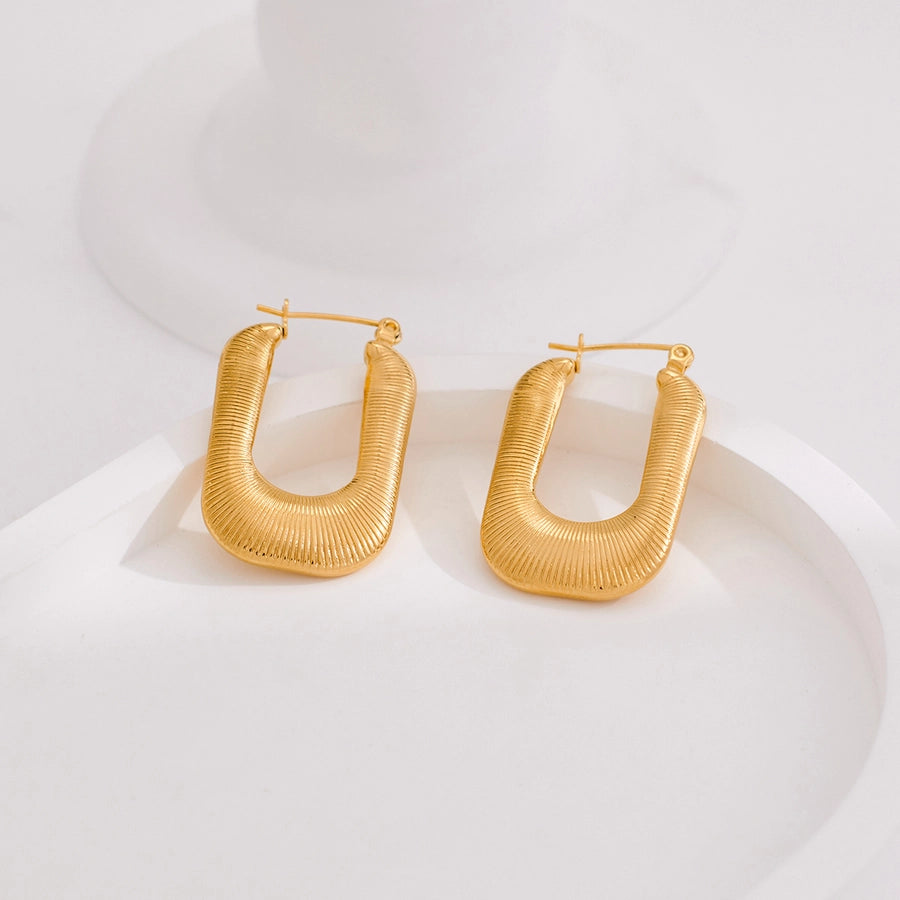 Textured Gold Hoop Earrings