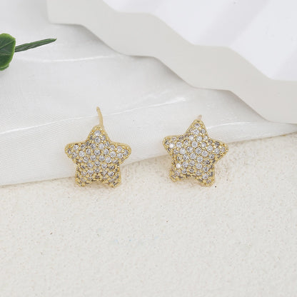 Albena Crystal Star Stud Earrings