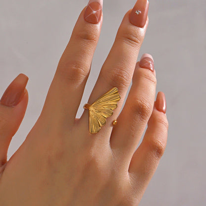 Abstract Ginkgo Open Ring