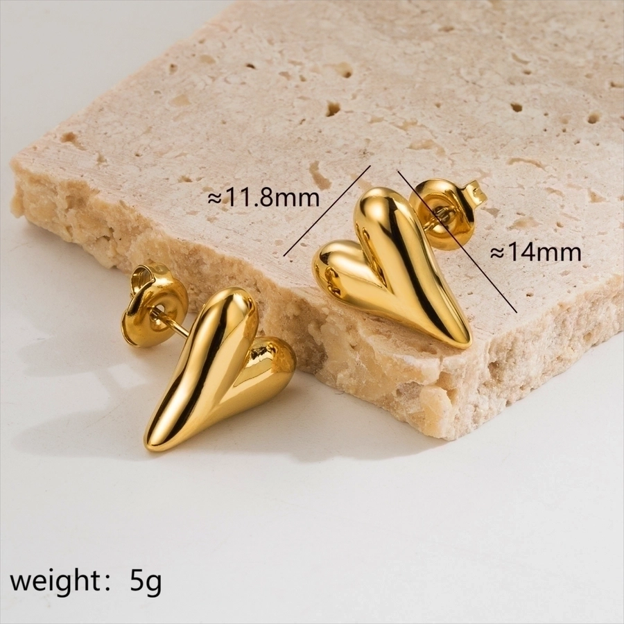 Isolde Heart Stud Earrings