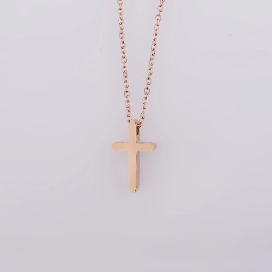 Minimalist Cross Pendant Necklace