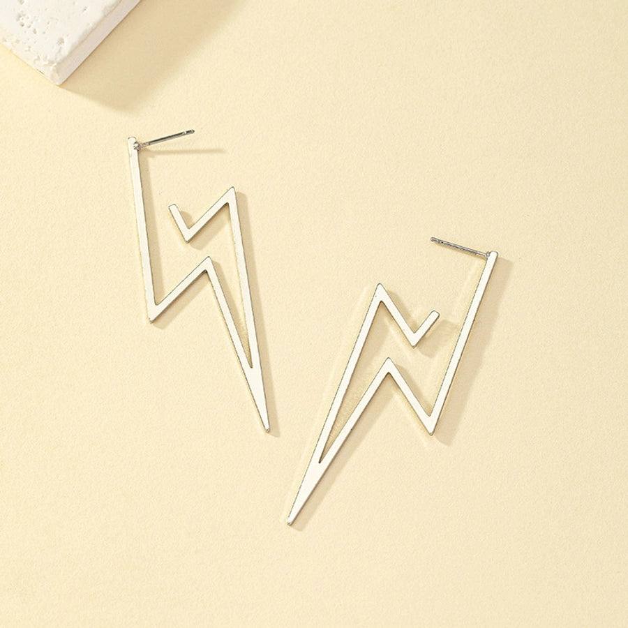 Hollow Lightning Drop Earrings