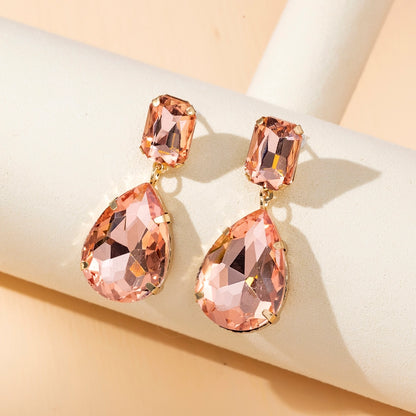 Dainty Crystal Teardrop Dangles