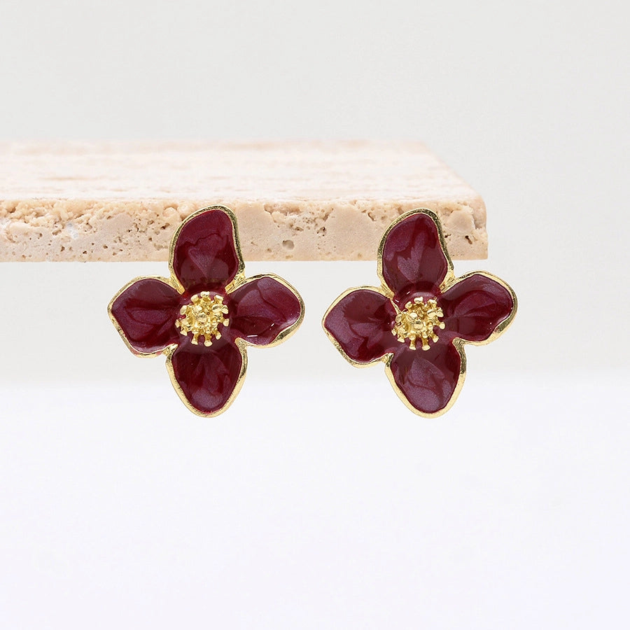 Lolita Enamel Flower Stud Earrings