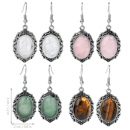 Vintage Gemstone Dangle Earrings