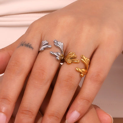 Dainty Fluid Statement Open Ring