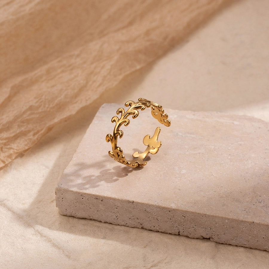 Vintage Inspired Gold Open Rings