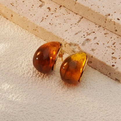 Rallie Droplet Resin Stud Earrings