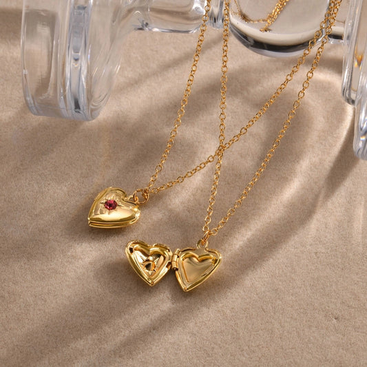 Renee Heart Locket Necklace