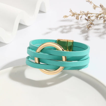 Retro Leather Wrap Bracelet