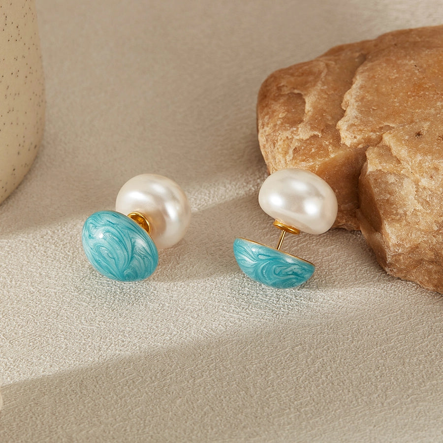 French Sea Stud Earrings