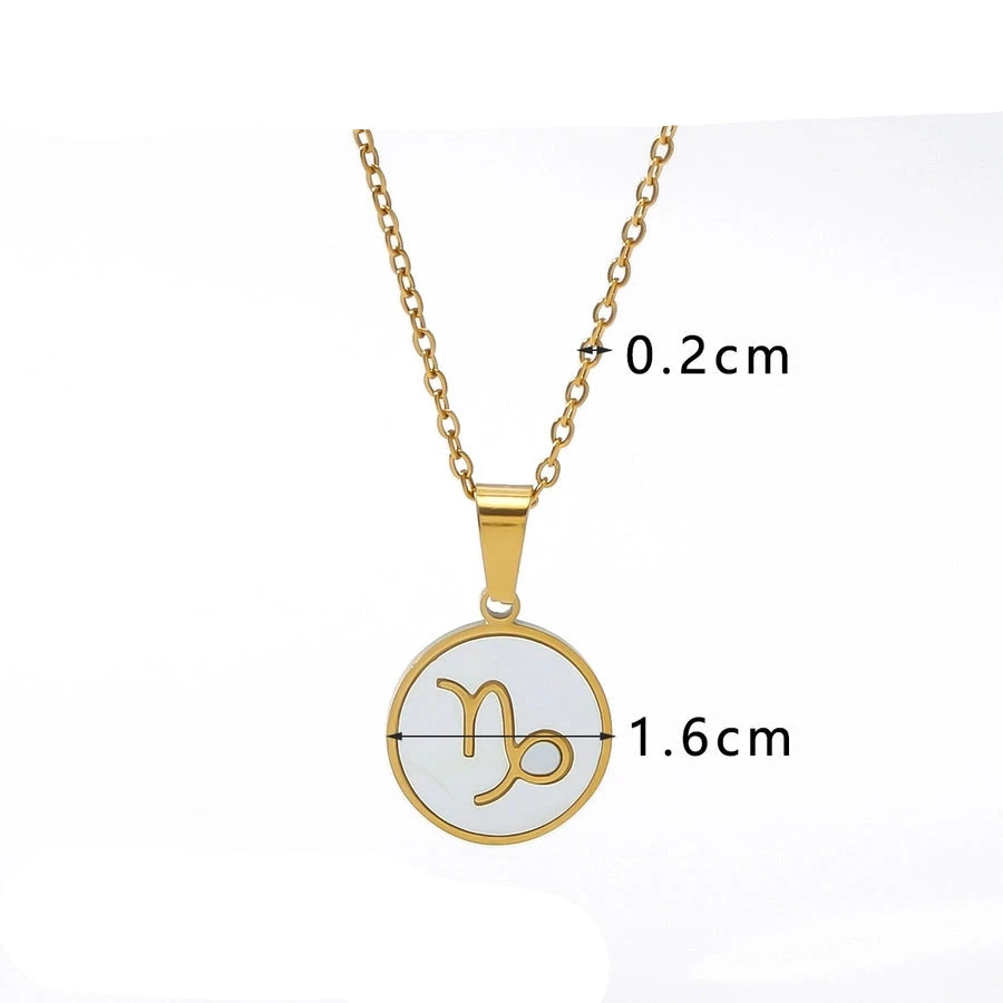 Dainty Shell Zodiac Pendant Necklace