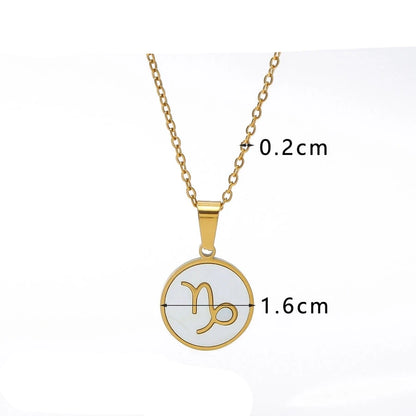 Dainty Shell Zodiac Pendant Necklace