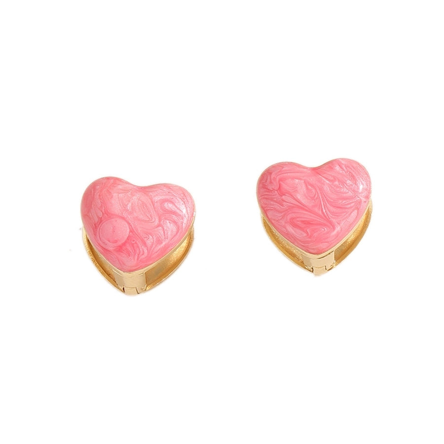 Selene Heart Resin Hug Earrings