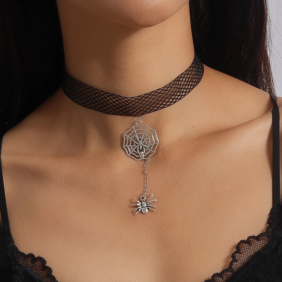 Gothic Spider Web Choker