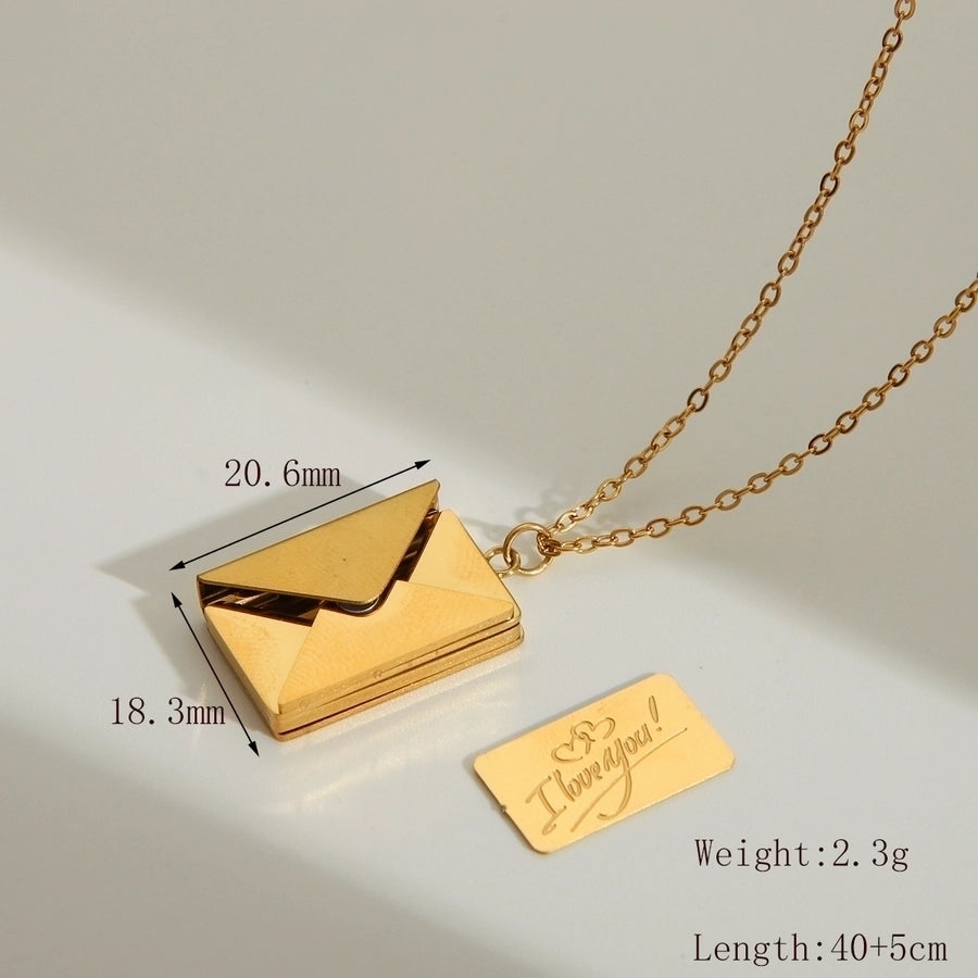 Love Envelope Pendant Necklace