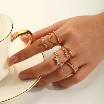 Simona Zircon Open Rings