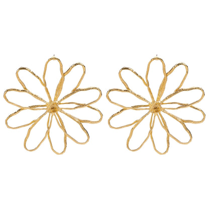 Hollow Art Flower Stud Earrings