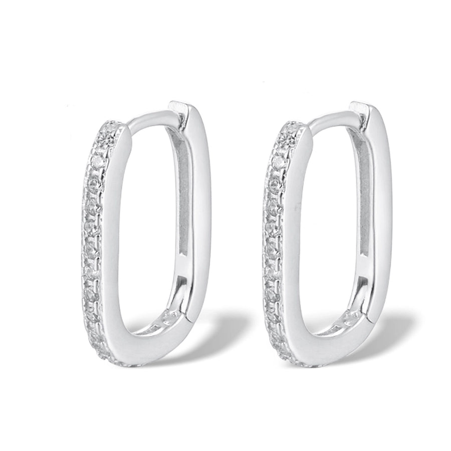 Elegant 925 Silver Hoop Earrings