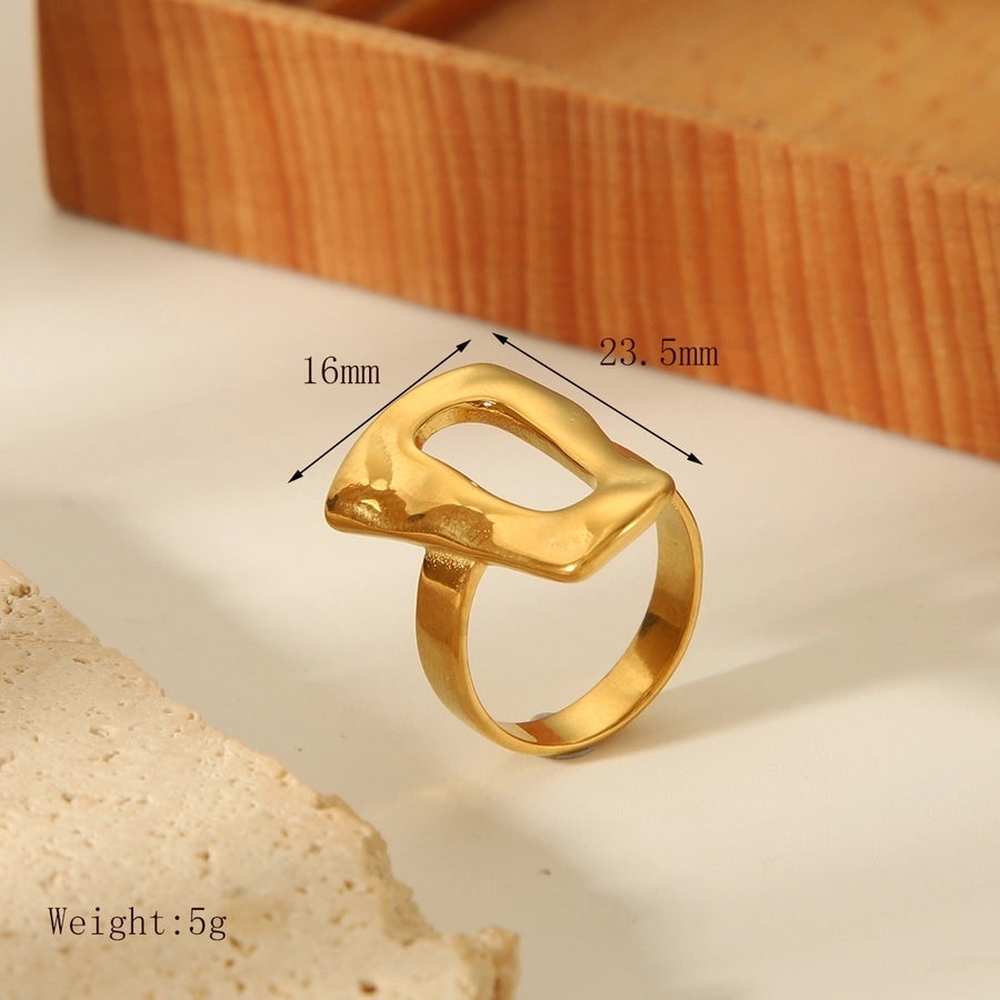 French Hollow Out Statement Rings