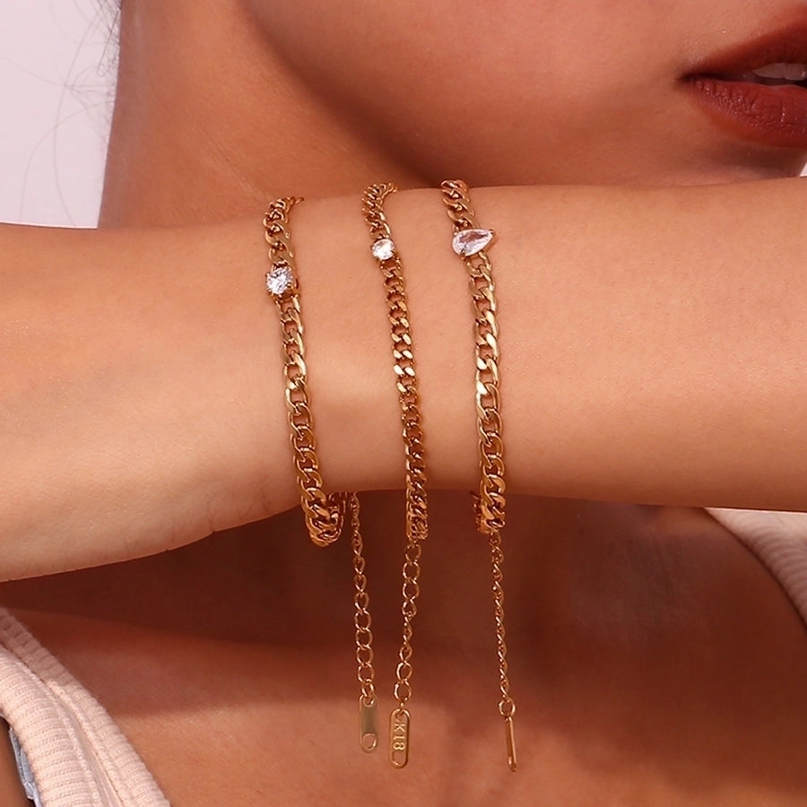 Cuban Crystal Chain Bracelet