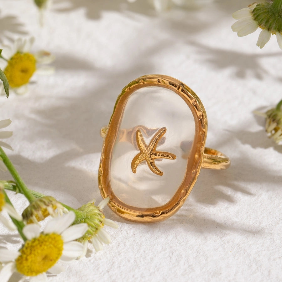 Starfish Resin Open Ring